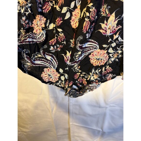 Romper Shorts Jumper Jumpsuit Womens Plus XXL 2X Boho Hippie Cottagecore Navy - Picture 3 of 3